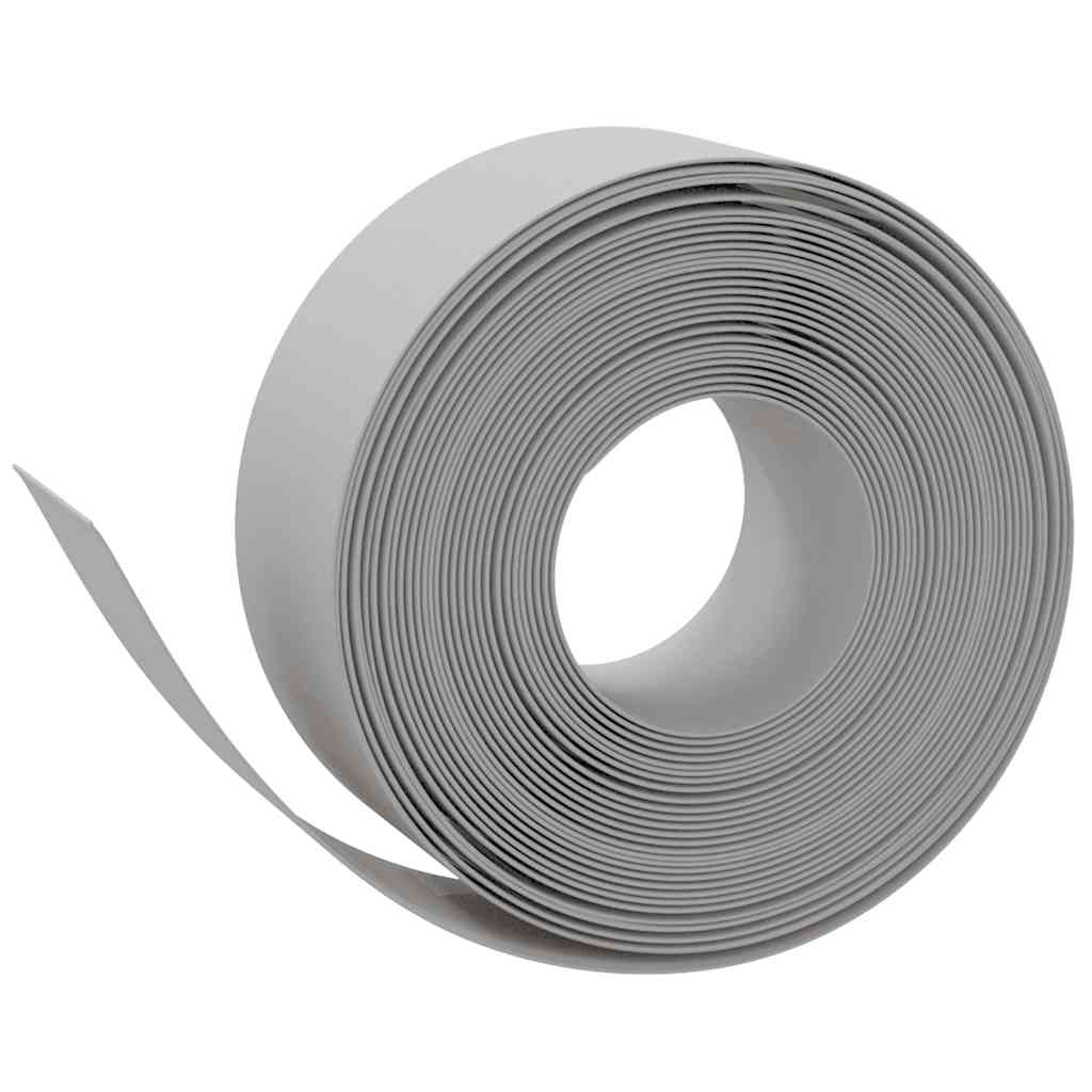 Bordature da Giardino 5 pz Grigie 10 m 20 cm Polietilene