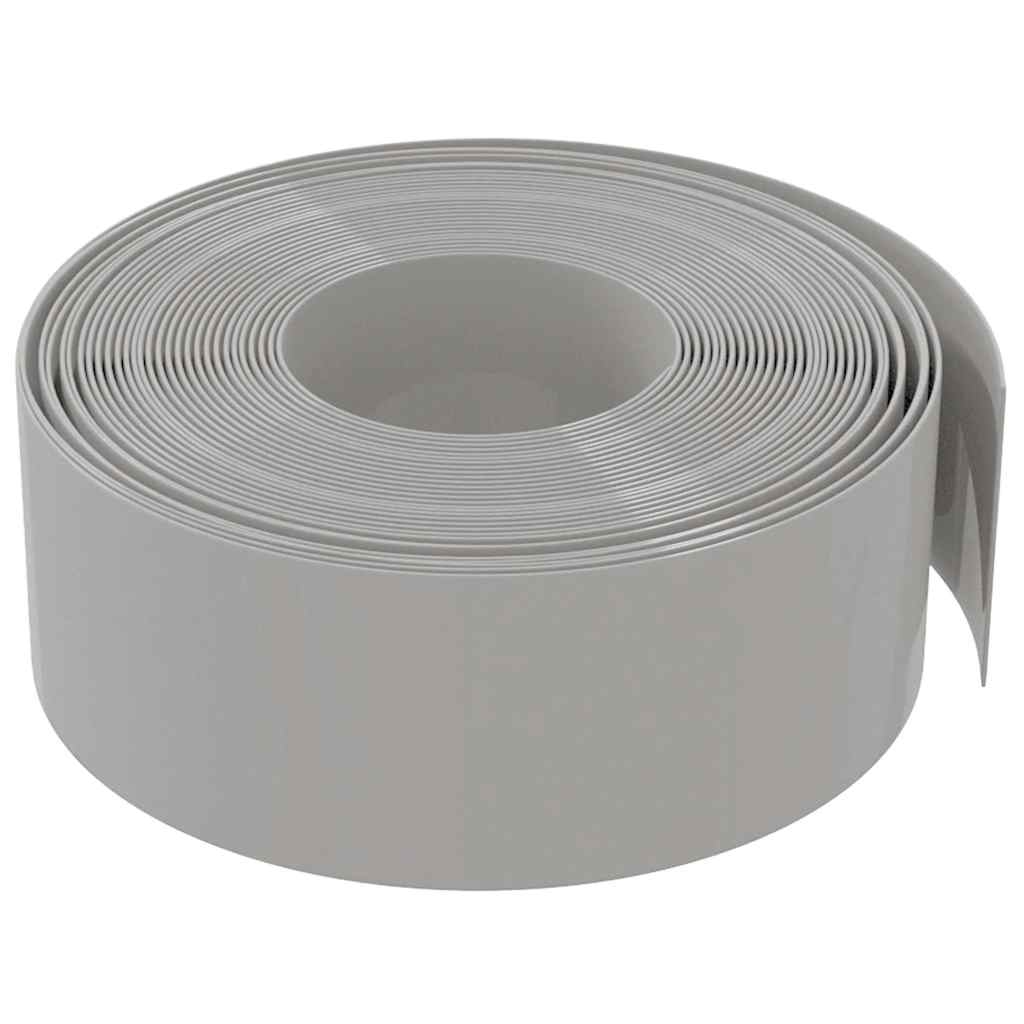 Bordature da Giardino 5 pz Grigie 10 m 20 cm Polietilene