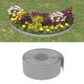 Bordature da Giardino 5 pz Grigie 10 m 20 cm Polietilene