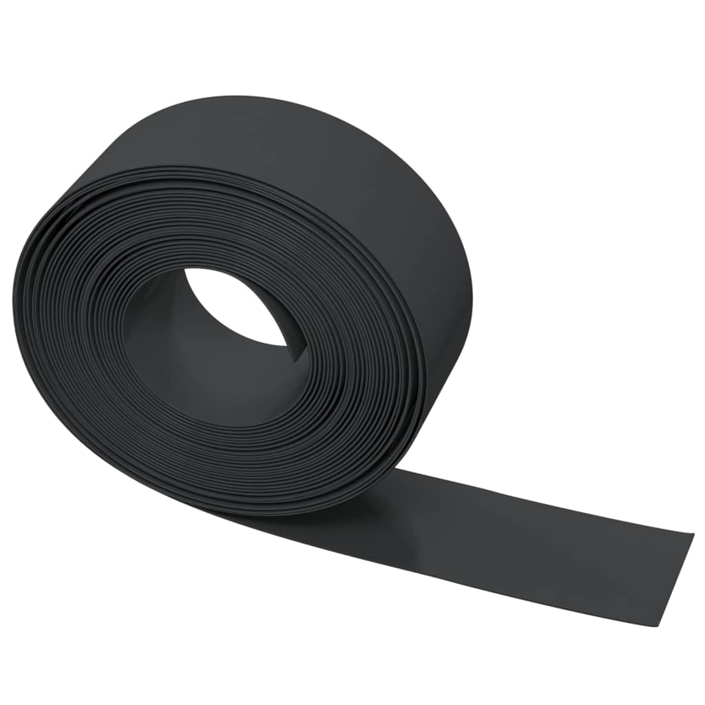 Bordature da Giardino 4 pz Nere 10 m 20 cm Polietilene