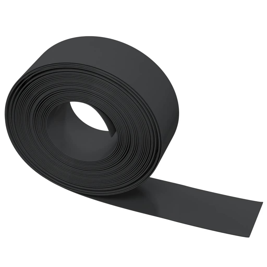 Bordature da Giardino 5 pz Nere 10 m 20 cm Polietilene