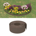 Bordature da Giardino 4 pz Marrone 10 m 20 cm in Polietilene