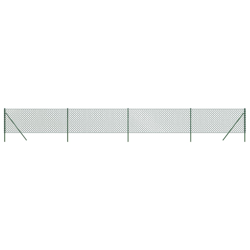 Recinzione a Rete Verde 1x10 m in Acciaio Zincato