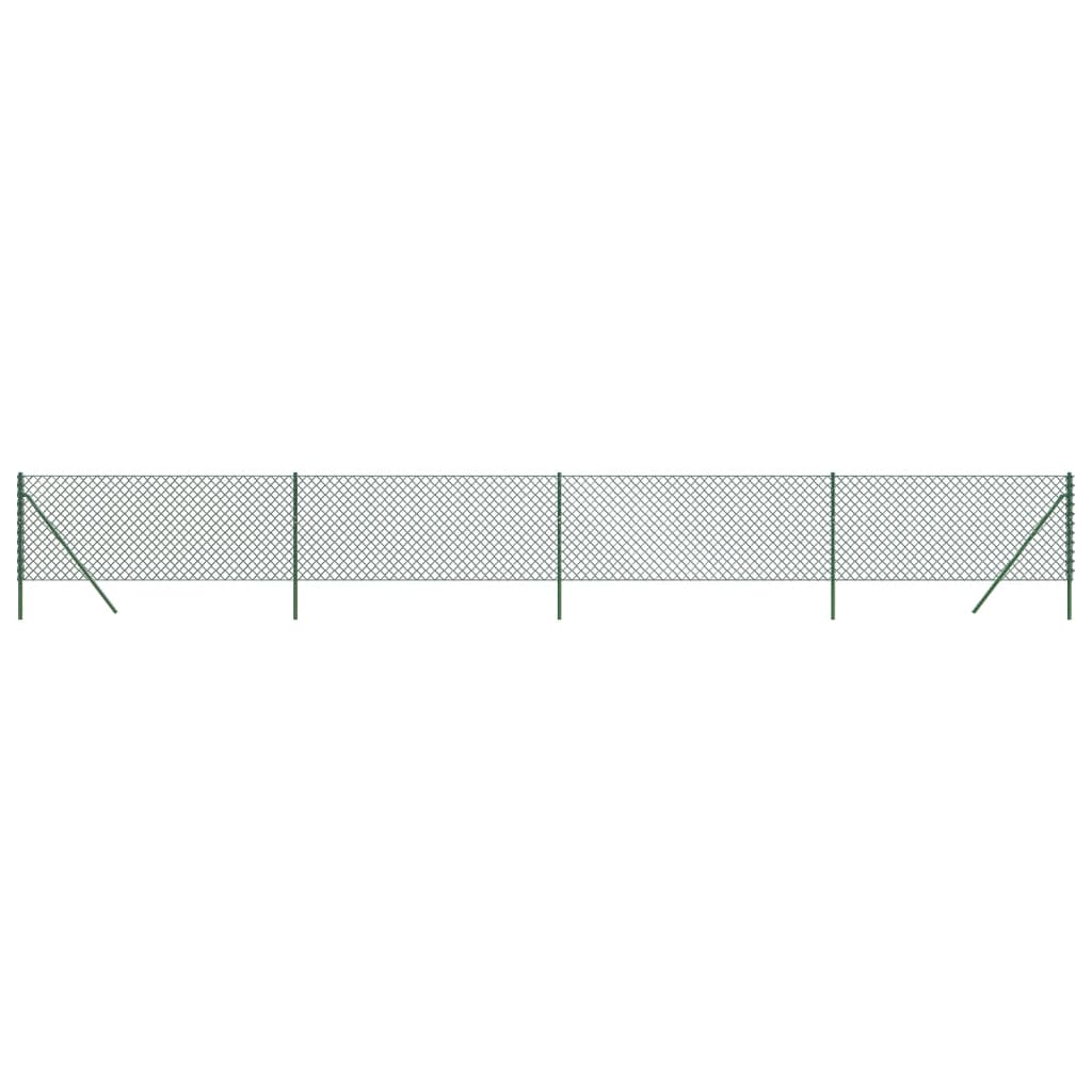Recinzione a Rete Verde 1,1x10 m - Acciaio Zincato con Rivestimento PVC