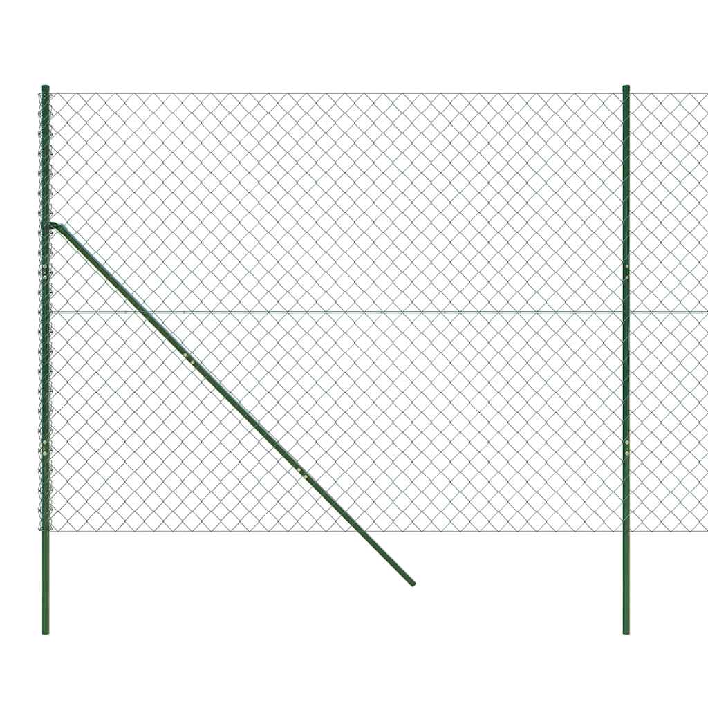 Recinzione a Rete Verde 1,4x10 m - Acciaio Zincato con Rivestimento PVC
