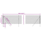 Recinzione a Rete Verde 0,8x25 m - Acciaio Zincato con Rivestimento PVC