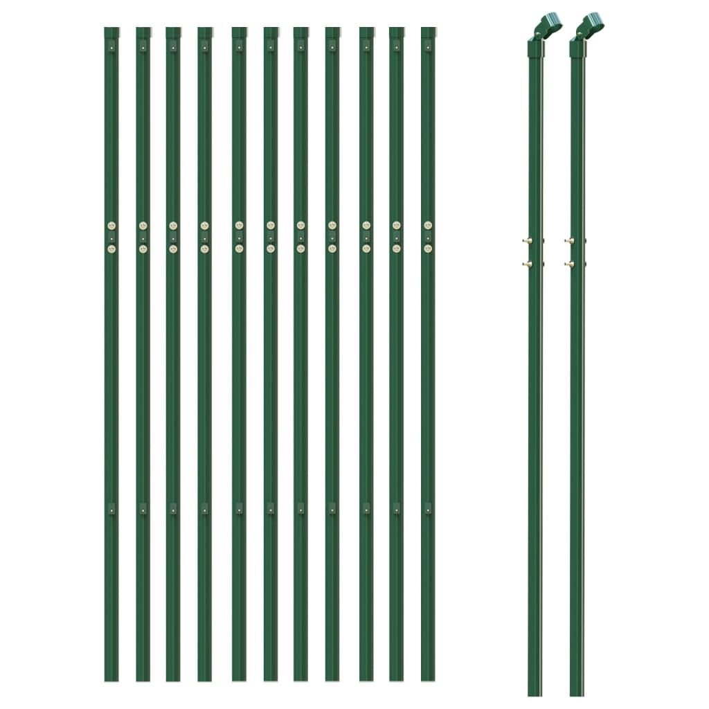 Recinzione a Rete Verde 1x25 m in Acciaio Zincato