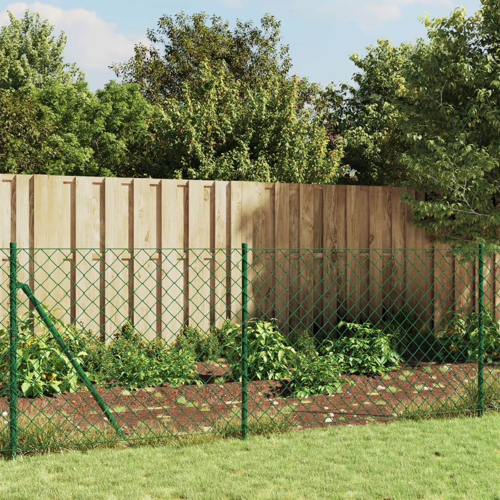 Recinzione a Rete Verde 1x25 m in Acciaio Zincato
