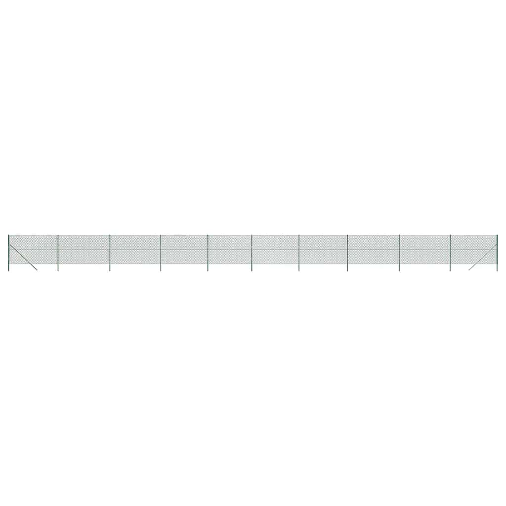 Recinzione a Rete Verde 1,4 x 25 m Acciaio Zincato PVC