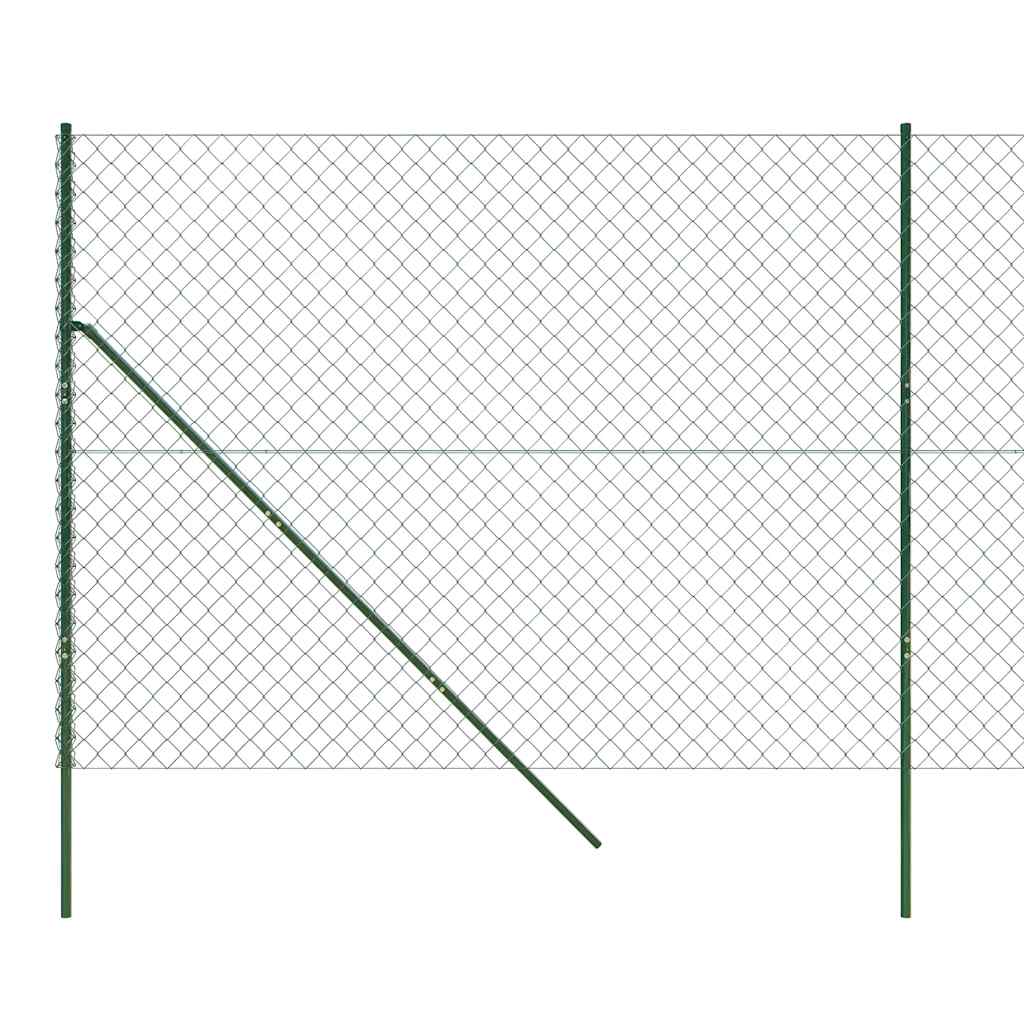 Recinzione a Rete Verde 1,4 x 25 m Acciaio Zincato PVC