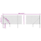 Recinzione a Rete con Picchetti Ancoraggio Verde 0,8x10 m