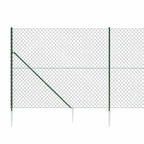 Recinzione a Rete con Picchetti Ancoraggio Verde 1,4x10 m