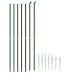Recinzione a Rete con Picchetti Ancoraggio Verde 1,6x10 m
