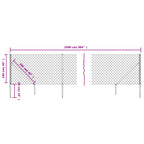 Recinzione a Rete con Picchetti Ancoraggio Verde 1x25 m