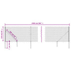 Recinzione a Rete con Picchetti Ancoraggio Verde 1,1x25 m