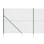 Recinzione a Rete con Picchetti Ancoraggio Verde 1,8x25 m