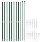 Recinzione a Rete con Picchetti Ancoraggio Verde 2x25 m