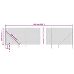 Recinzione a Rete con Picchetti Ancoraggio Verde 2,2x25 m