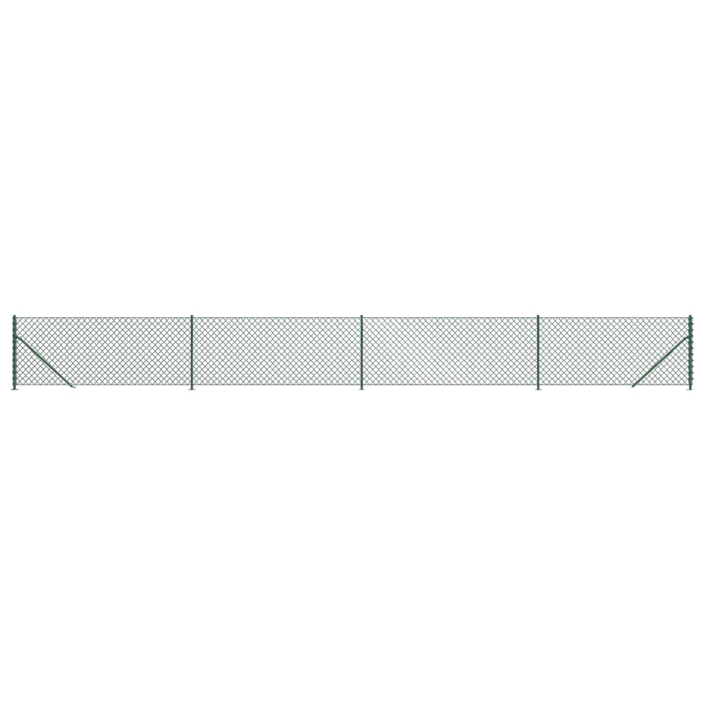 Recinzione a Rete con Flangia Verde 1x10 m