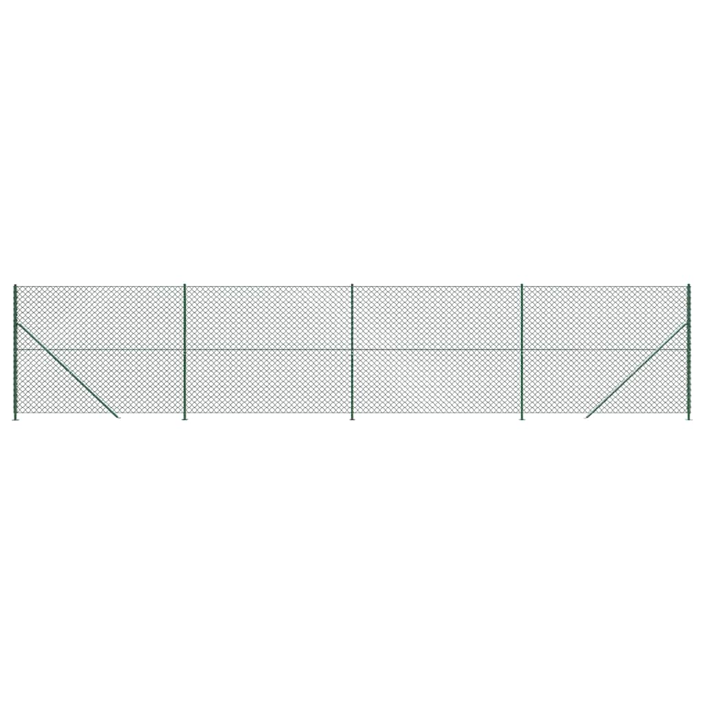 Recinzione a Rete con Flangia Verde 1,4x10 m