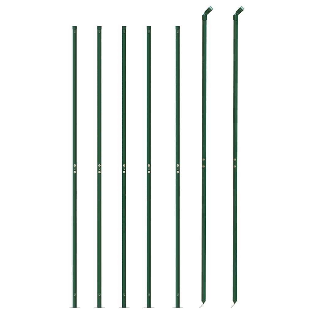 Recinzione a Rete con Flangia Verde 1,6 x 10 m