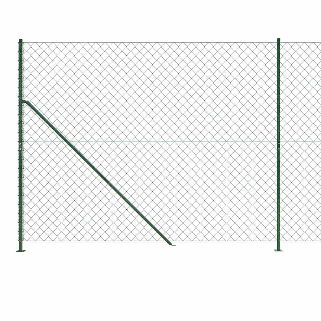 Recinzione a Rete con Flangia Verde 1,6 x 10 m