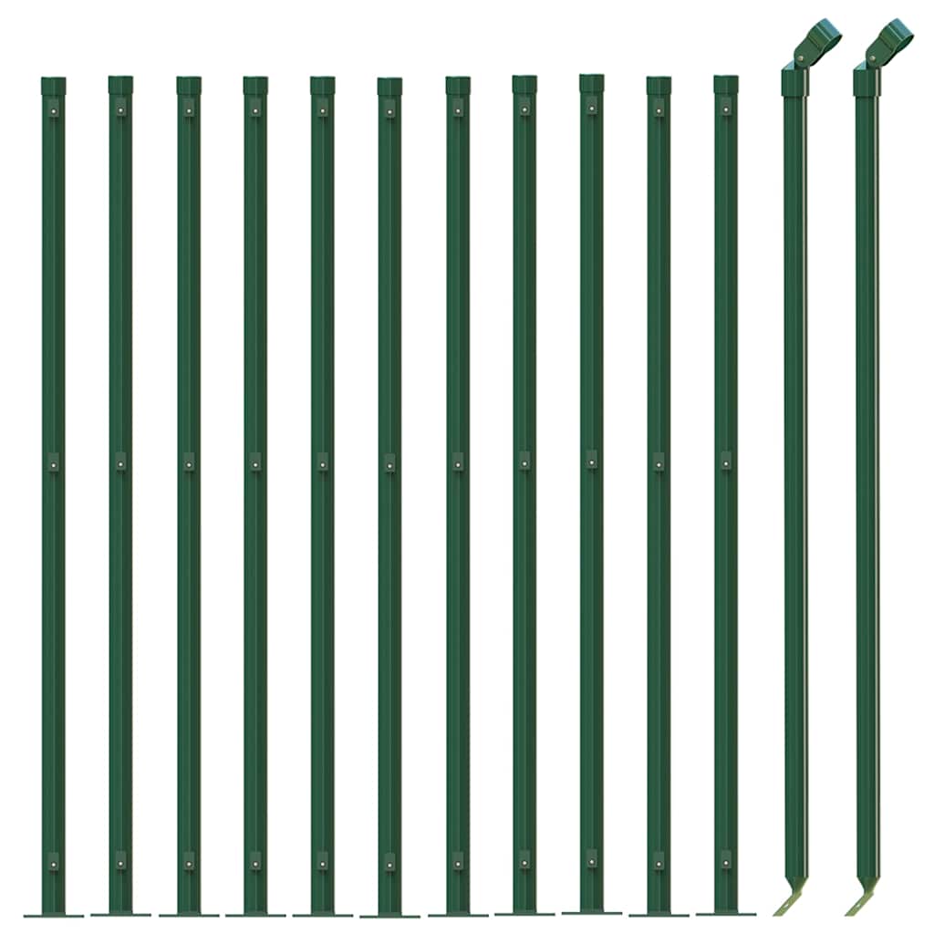 Recinzione a Rete con Flangia Verde 1,1x25 m