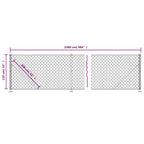 Recinzione a Rete con Flangia Verde 1,1x25 m