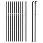 Recinzione a Rete Antracite 0,8x25 m Acciaio Zincato PVC
