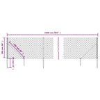 Recinzione a Rete con Picchetti Ancoraggio Antracite 1x25 m