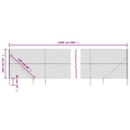 Recinzione a Rete con Picchetti Ancoraggio Antracite 1,6x25 m