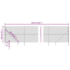 Recinzione a Rete con Picchetti Ancoraggio Antracite 2x25 m