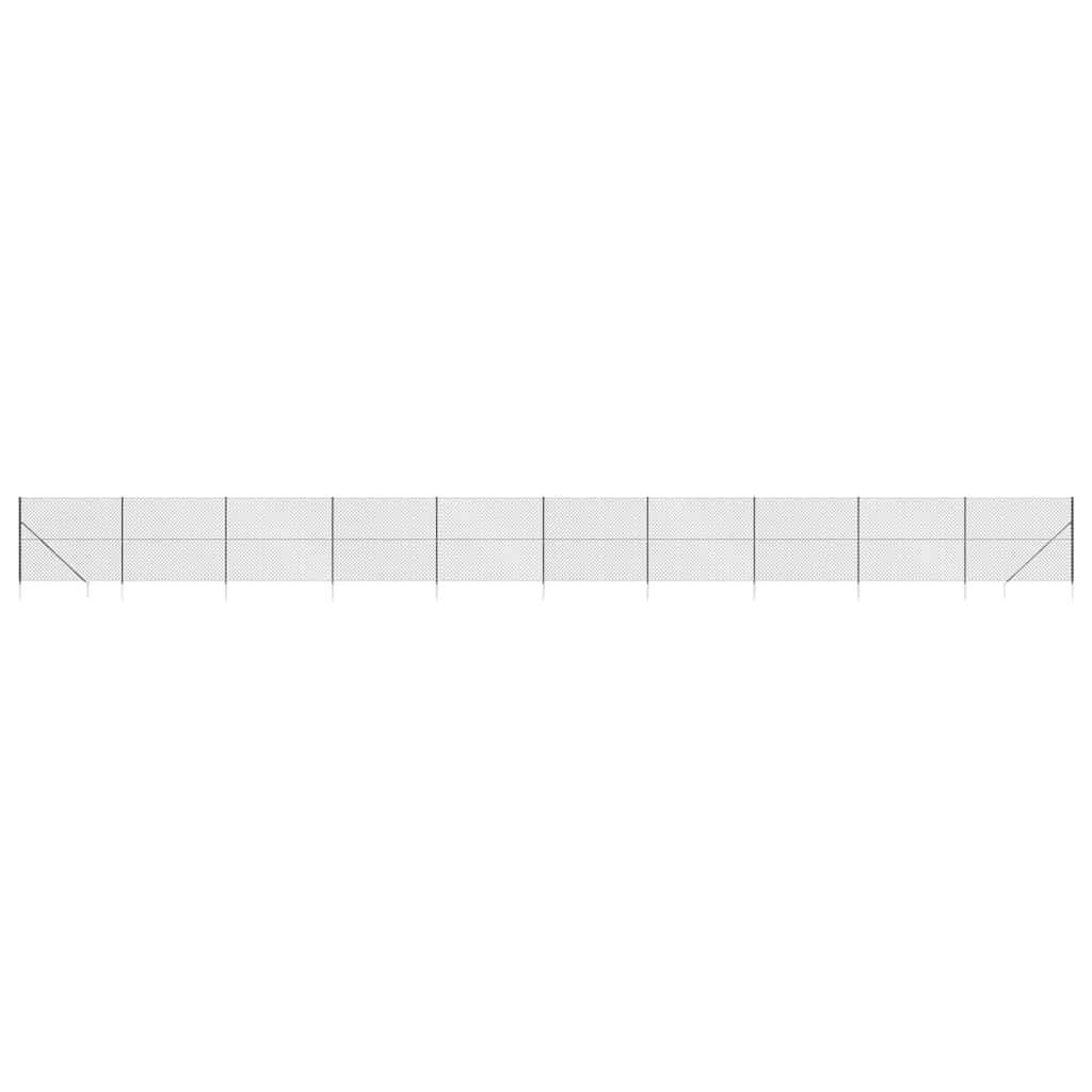 Recinzione a Rete con Picchetti Ancoraggio Antracite 2,2x25 m