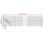 Recinzione a Rete con Picchetti Ancoraggio Antracite 2,2x25 m