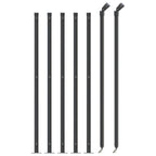 Recinzione a Rete Antracite 0,8x10 m con Flangia