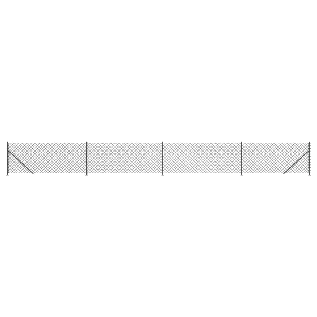 Recinzione a Rete con Flangia Antracite 1,1 x 10 m