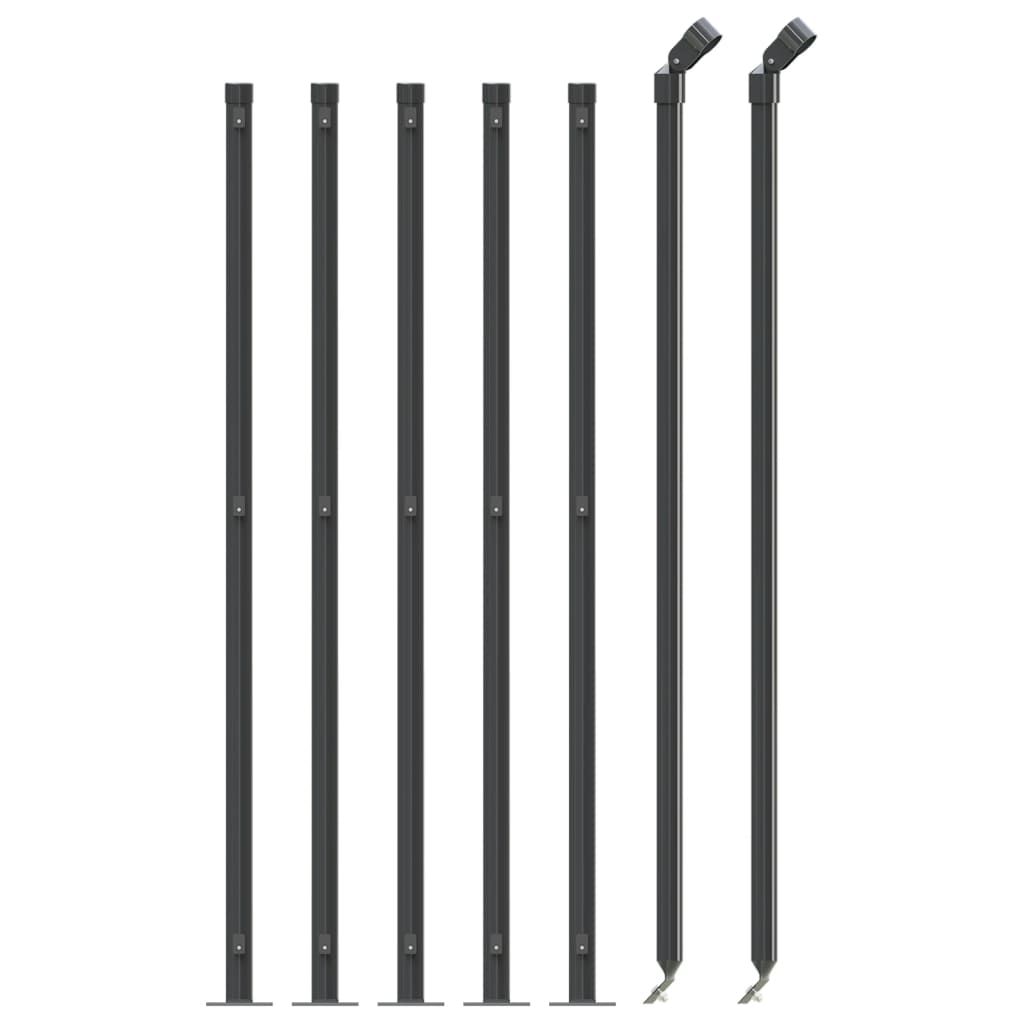 Recinzione a Rete con Flangia Antracite 1,1 x 10 m