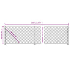 Recinzione a Rete con Flangia Antracite 1,1 x 10 m
