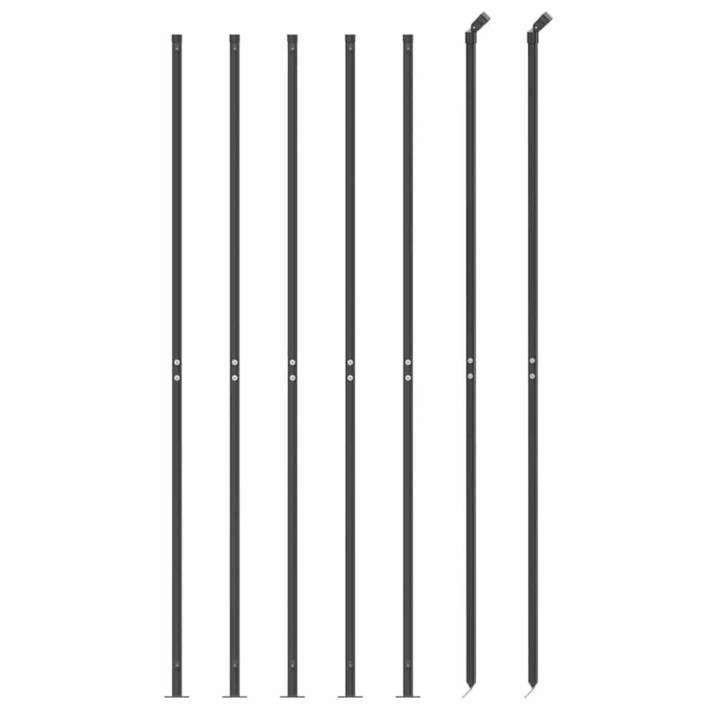 Recinzione a Rete con Flangia Antracite 1,4x10 m