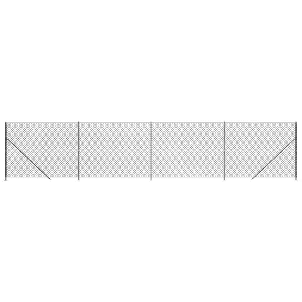 Recinzione a Rete con Flangia Antracite 1,6 x 10 m