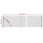 Recinzione a Rete con Flangia Antracite 0,8x25 m