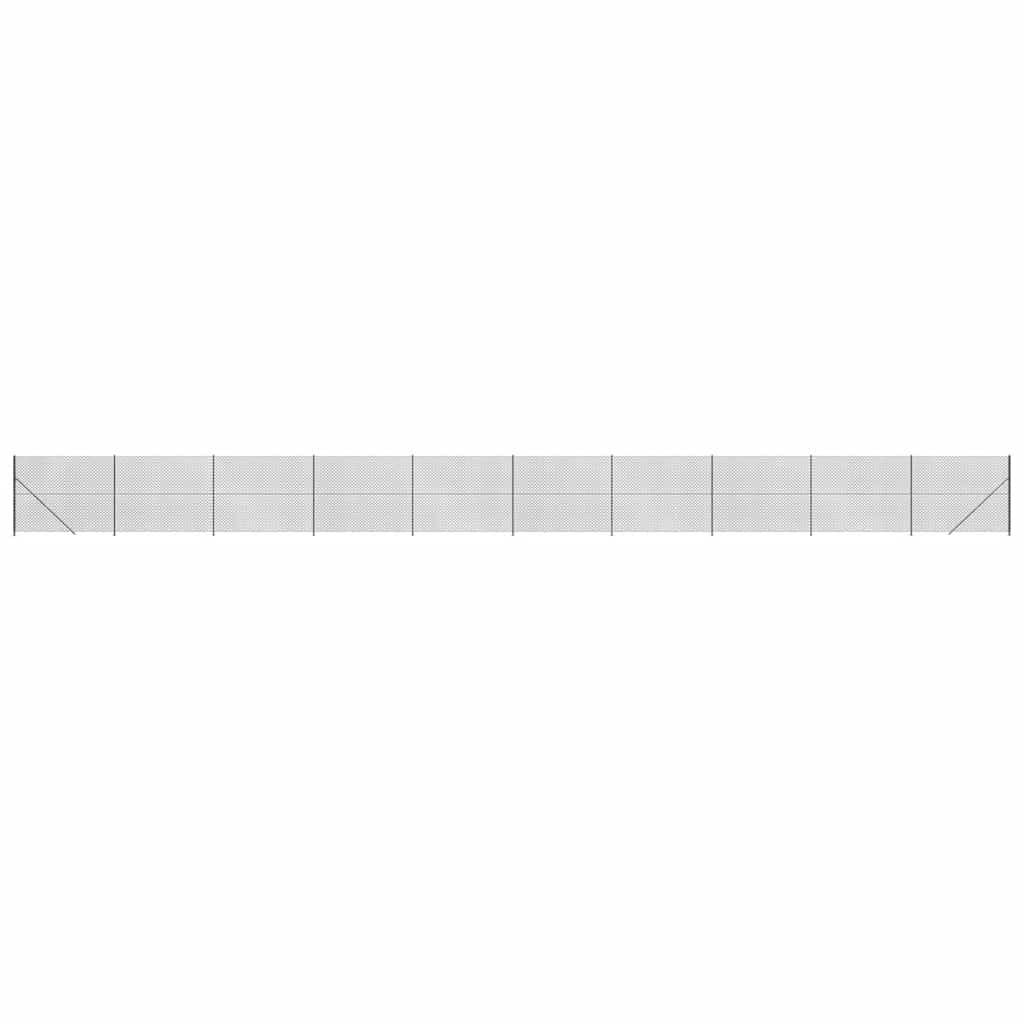 Recinzione a Rete con Flangia Antracite 1,4x25 m