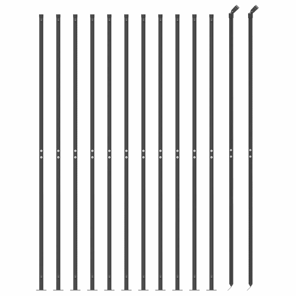 Recinzione a Rete con Flangia Antracite 1,4x25 m