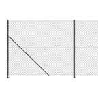 Recinzione a Rete con Flangia Antracite 1,4x25 m