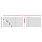 Recinzione a Rete con Flangia Antracite 1,6x25 m