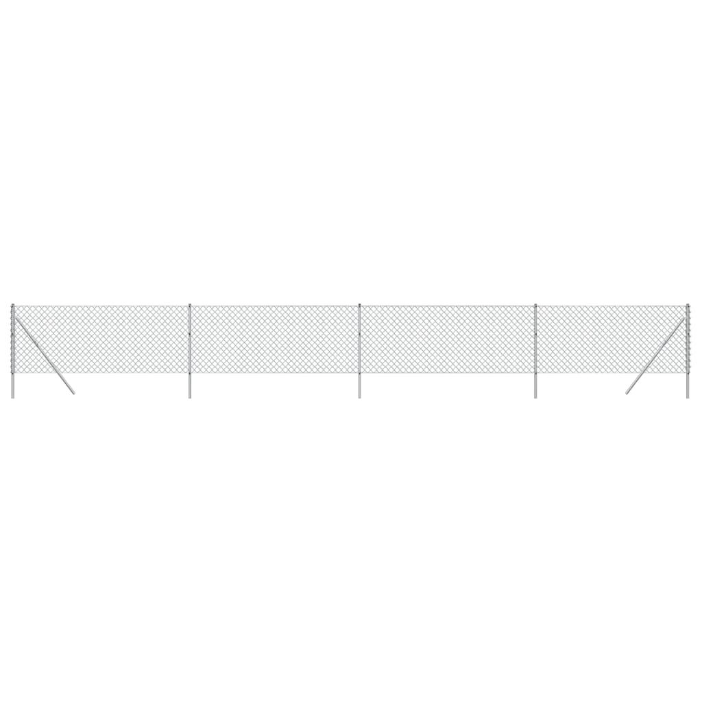 Recinzione a Rete Argento 1x10 m Acciaio Zincato