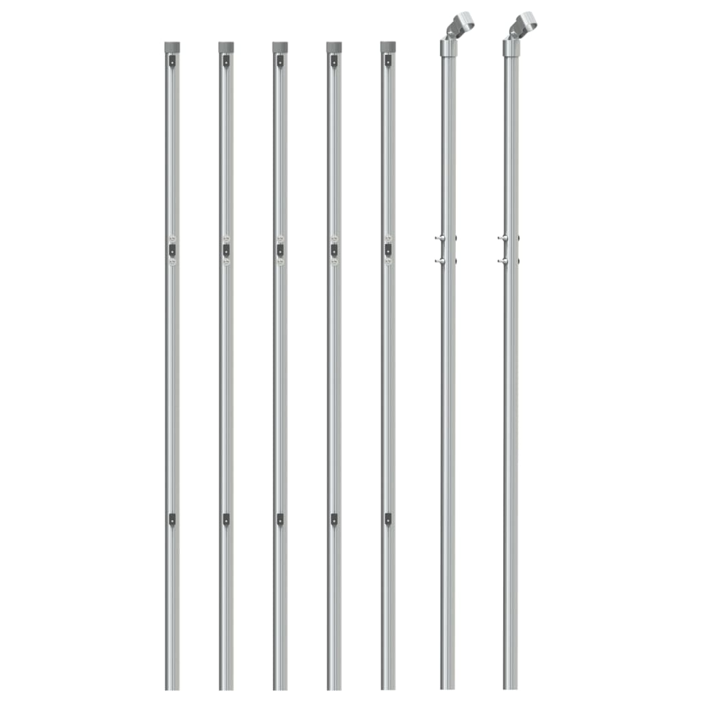 Recinzione a Rete Argento 1x10 m Acciaio Zincato