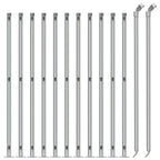 Recinzione a Rete con Flangia Argento 0,8x25 m