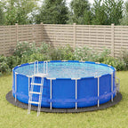 Telo Sotto Piscina Grigio Chiaro Ø458 cm Geotessile Poliestere