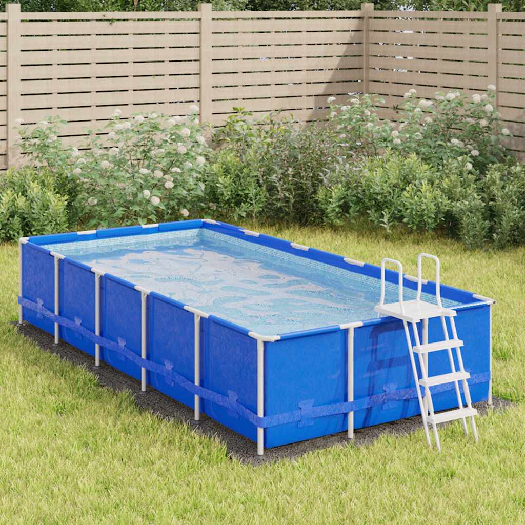 Telo Sotto Piscina Grigio Chiaro 420x220 cm Geotessile Poliestere